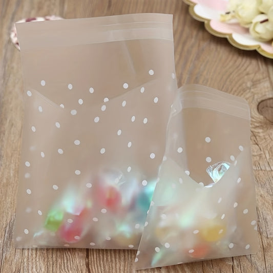 100pcs Self Adhesive Dot Opp Bags Clear Cellophane Bags for Food Biscuit Candy