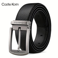Men's Leather Belt Insert Buckle First Layer Cowhide Leather Length 47 24in