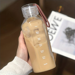 17oz Motivational Water Bottle with Time Marker, BPA-Free Sports Cup