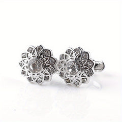 French Cufflinks Rhinestone Cuff Nails Pair