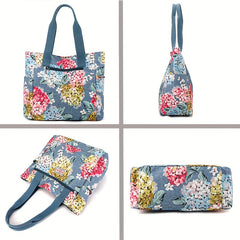 Floral Pattern Shoulder Tote Bag for Women