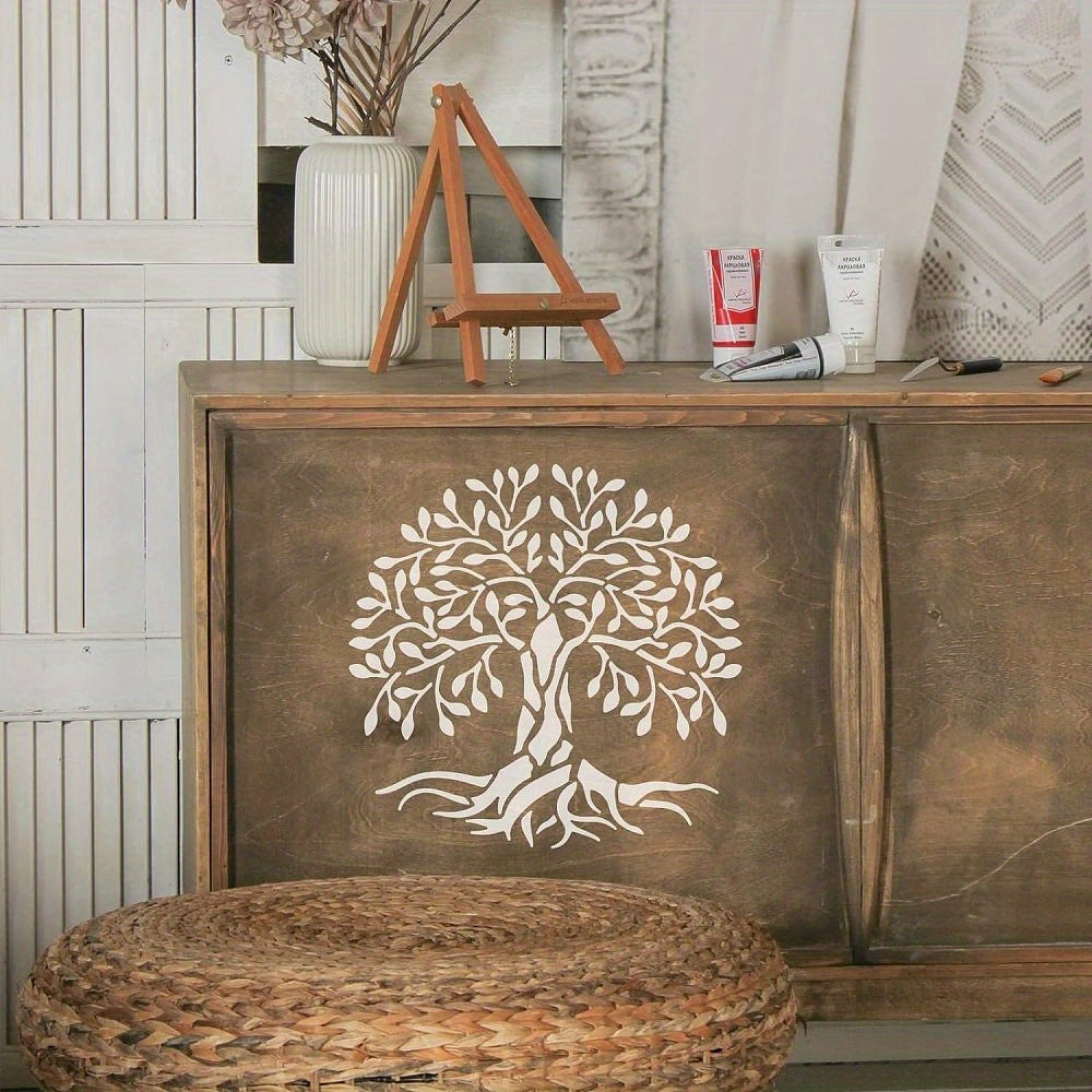 1pc Tree Craft Stickers Plastic Stencils for Scrapbook Painting