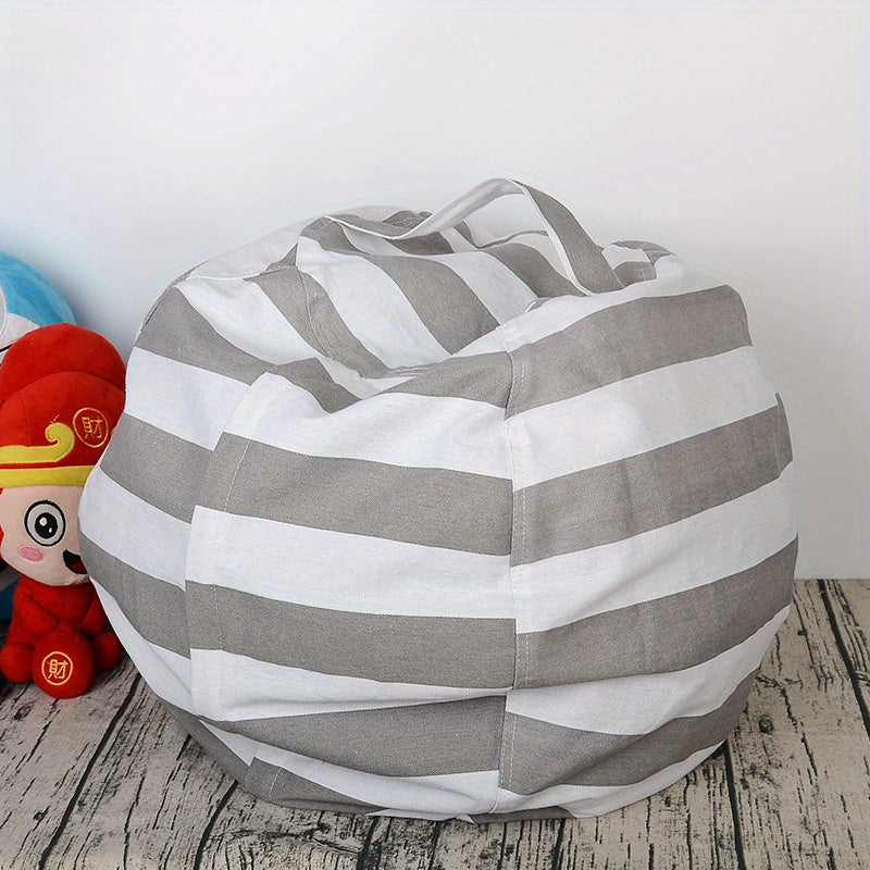 Striped Pattern Toy Storage Bag Large Capacity Organizer