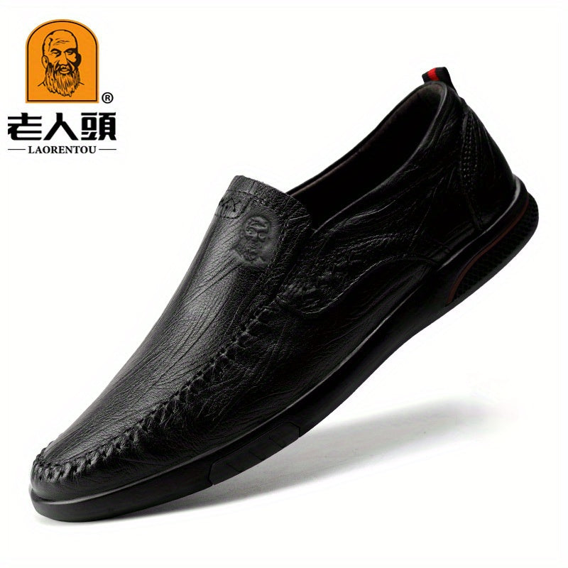 Men's Leather Loafer Shoes Slip On Casual Outdoor Flat Shoes
