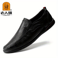 Men's Leather Loafer Shoes Slip On Casual Outdoor Flat Shoes