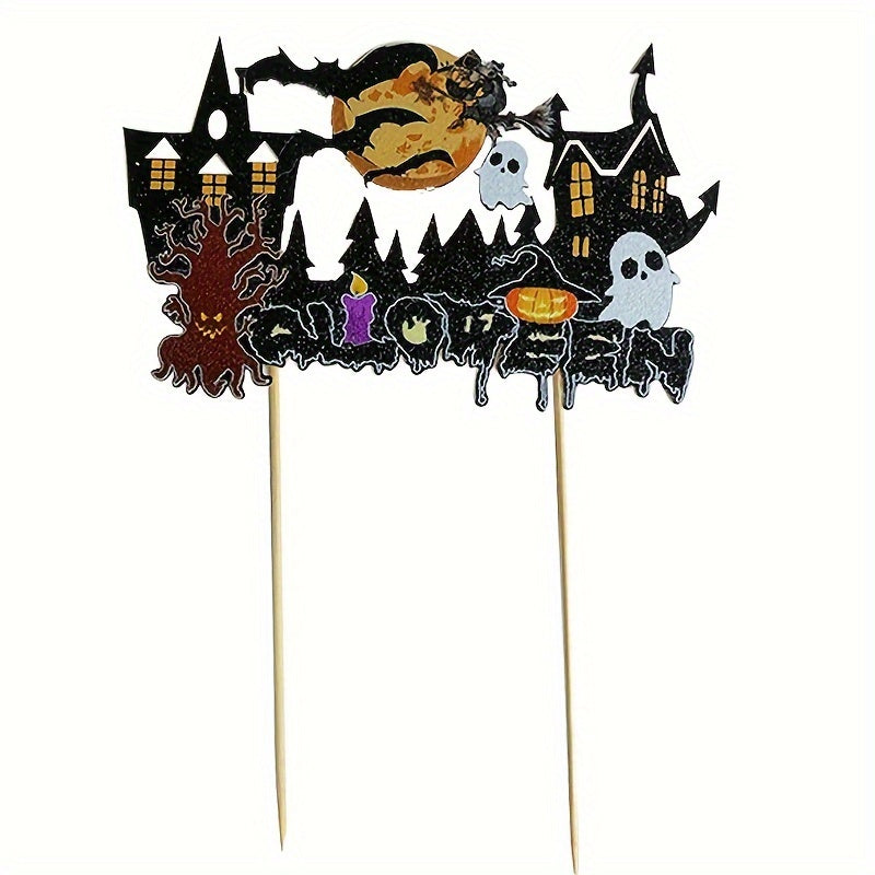Halloween Cake Plugin Witch Bat Cake Topper Party Decoration Supplies