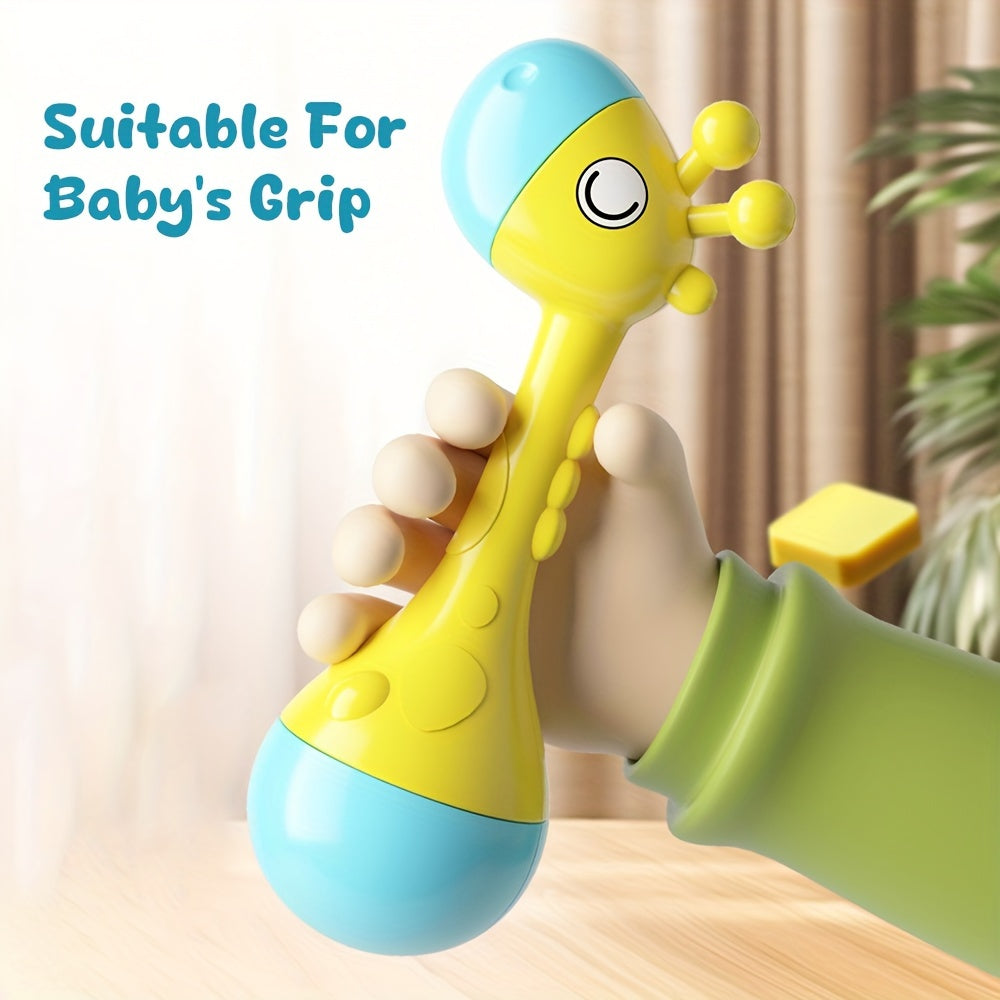 Giraffe Hand Chime Toy ABS Plastic Manual Musical Instrument for Kids