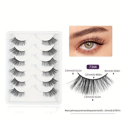 6 Pairs C Curling Fluffy False Eyelashes Elongated Eye End Charming Eyelashes