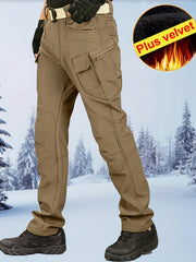 Men's Fleece Thermal Tactical Pants Waterproof Military Outdoor Pants