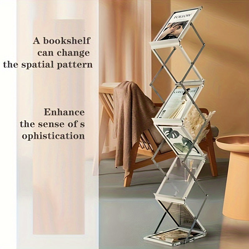 A4 Aluminum Folding Data Rack Catalog Display Office Magazine Exhibition