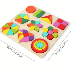 Montessori Wooden Puzzle Shape Cognition Matching Baby Toy
