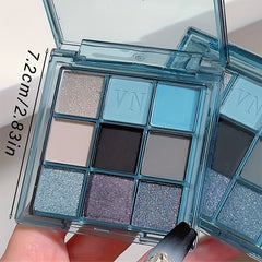 Sky 9 Eyeshadow Palette Matte Glitter Waterproof