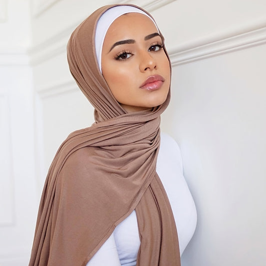 Solid Bandana Women Sweater Bandana Scarf Long Turban Head Wrap