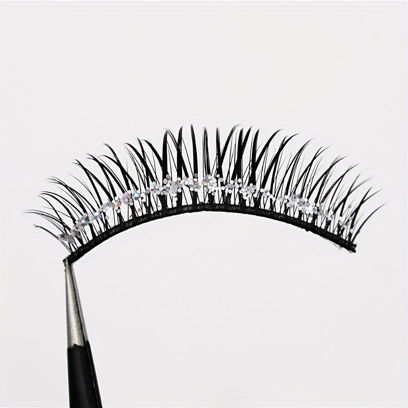 Glitter Sequins False Eyelashes for Dance and Stage Performance