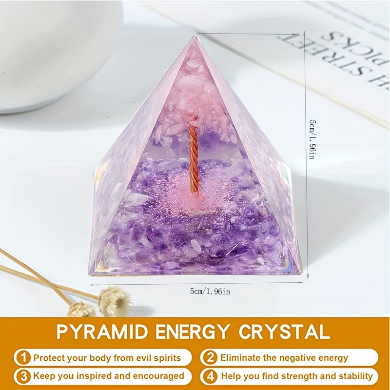 Natural Crystal Pyramid Healing Energy Reiki Chakra Meditation