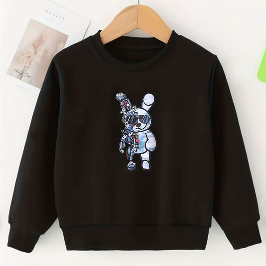 Girls Sweatshirt 'Mama's Coffee Date' Print Top Pullovers