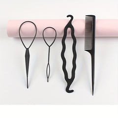 4pcs Magic Hair Styling Set Hair Braiding Twist Curler Hairpin DIY Tools