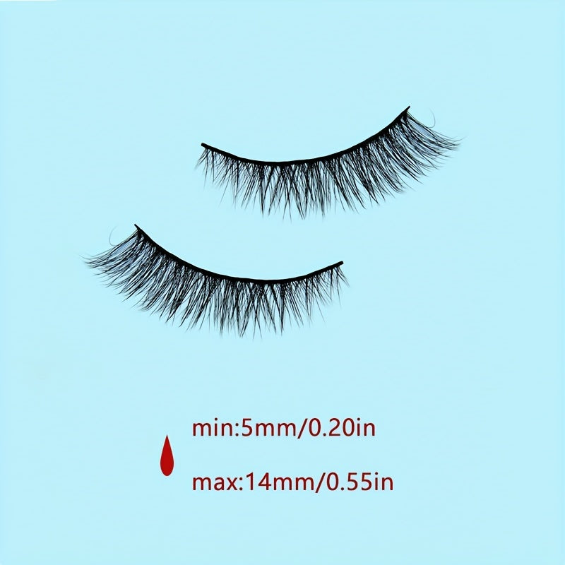 5 Pairs 3D Crisscross Lashes Natural Look Wispy Makeup Lashes Add Natural Volume
