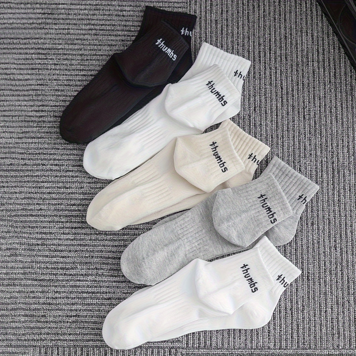 5 Pairs Letter Print Socks for Women