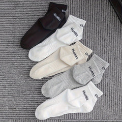 5 Pairs Letter Print Socks for Women