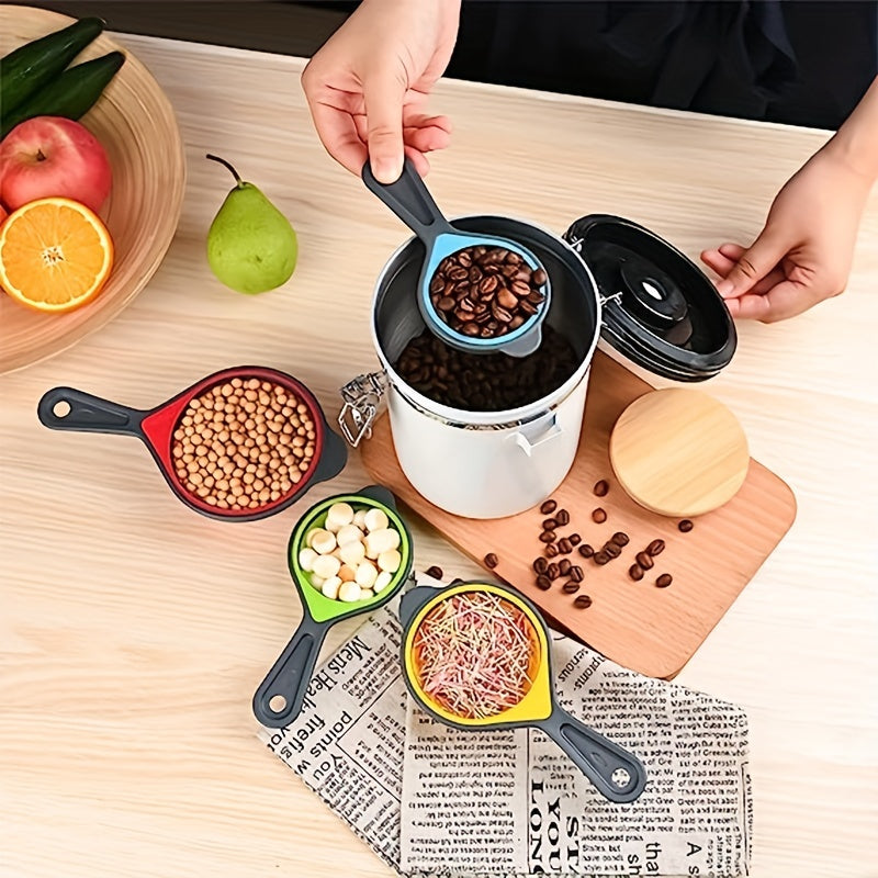8pcs Folding Measuring Cups & Spoons Set for Coffee Milk Powder