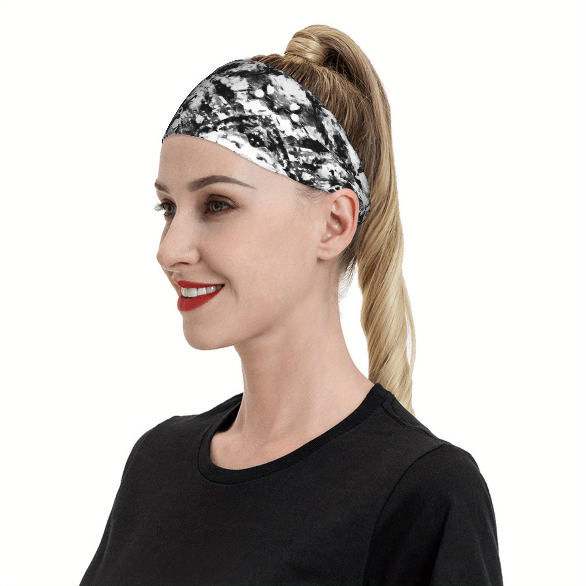 Tie Dye Headband & Marble Pattern Sports Headwear