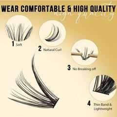 Fire Shaped Halloween Individual Cluster False Eyelashes