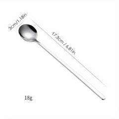 6pcs Stainless Steel Coffee Spoons Long Handle Tea Spoons