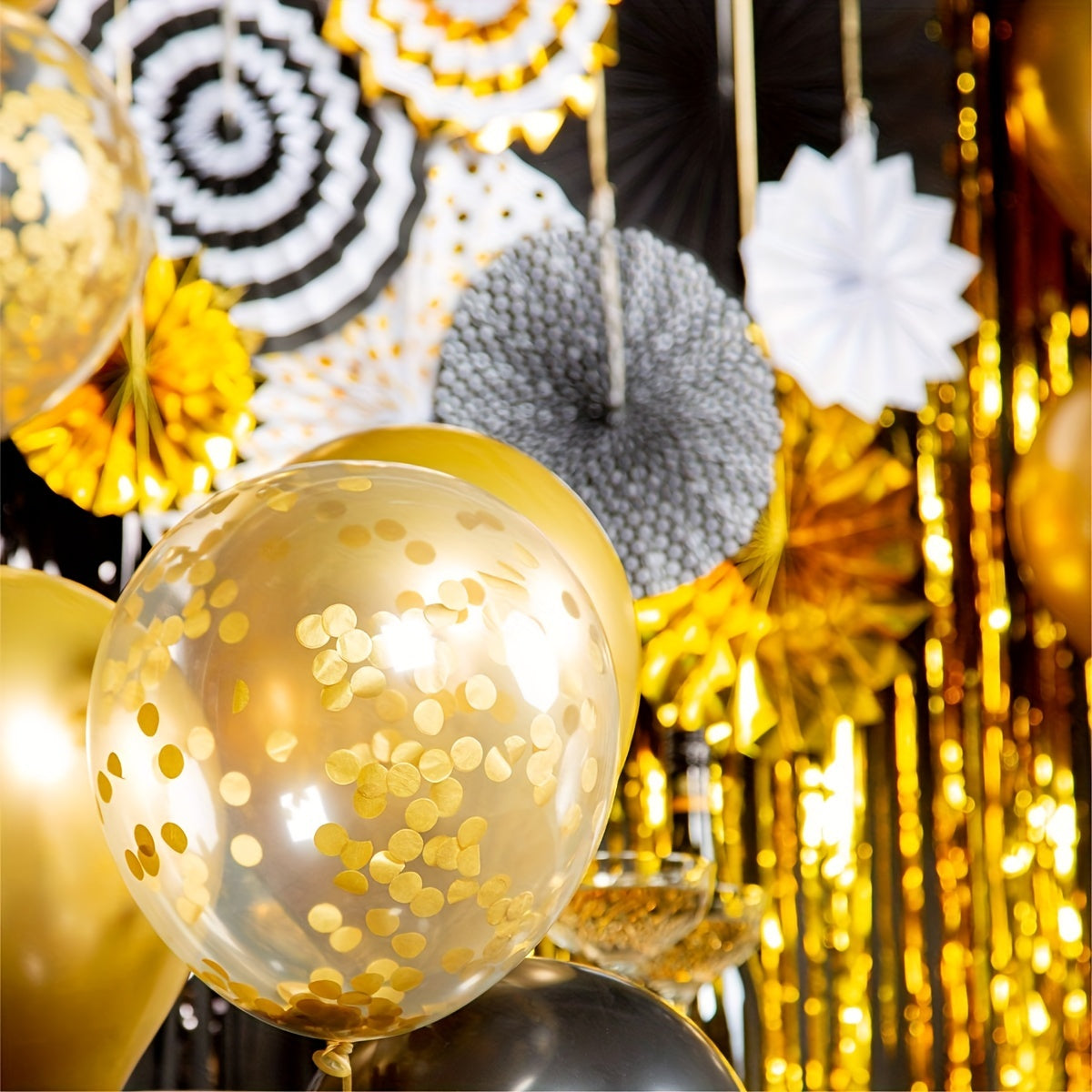 88pcs Golden Party Decor Set Birthday Decorations