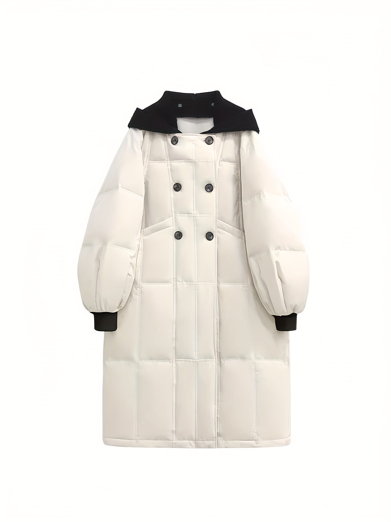 Over The Knee Long Puffer Coat Thickened Warm Winter Hooded Jacket