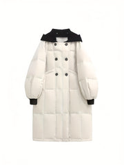 Over The Knee Long Puffer Coat Thickened Warm Winter Hooded Jacket