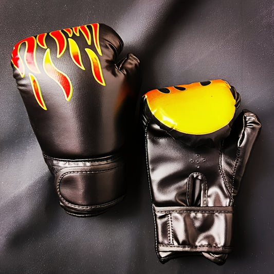 Flame Boxing Gloves Cartoon Training Gloves Protective Gear for Beginners