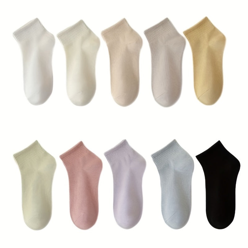 10 Pairs Soft & Comfy All-match Short Socks Women's Stockings