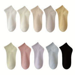 10 Pairs Soft & Comfy All-match Short Socks Women's Stockings