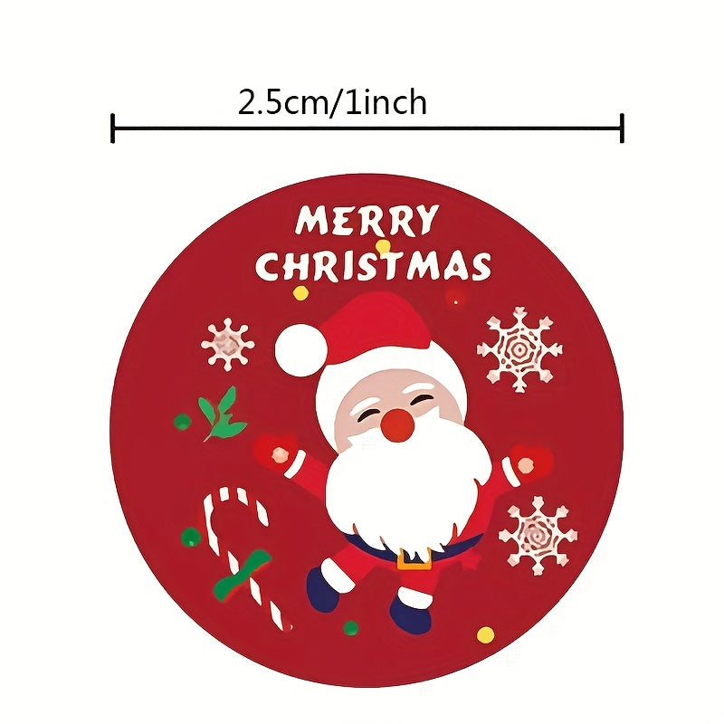 500 Festive Christmas Stickers for DIY Gift Wrapping & Decorating