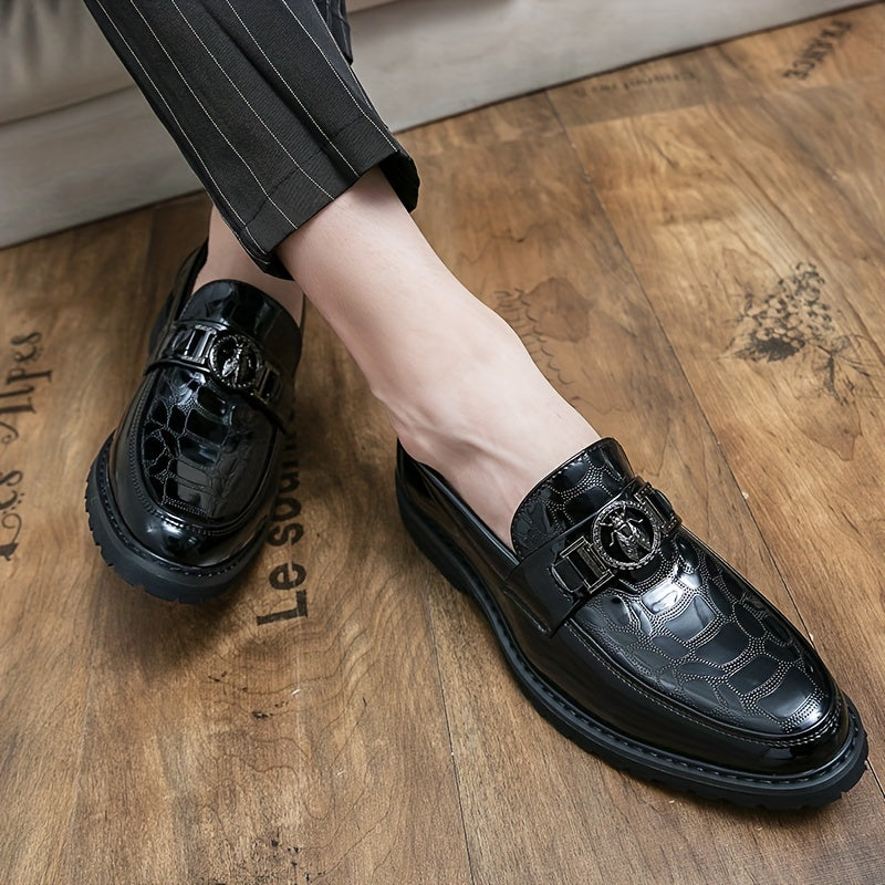 Men's Low Heel Loafer Shoes Comfy Non slip Slip On Shoes