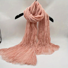 Boho Style Linen Twist Scarf for Outdoor Activity