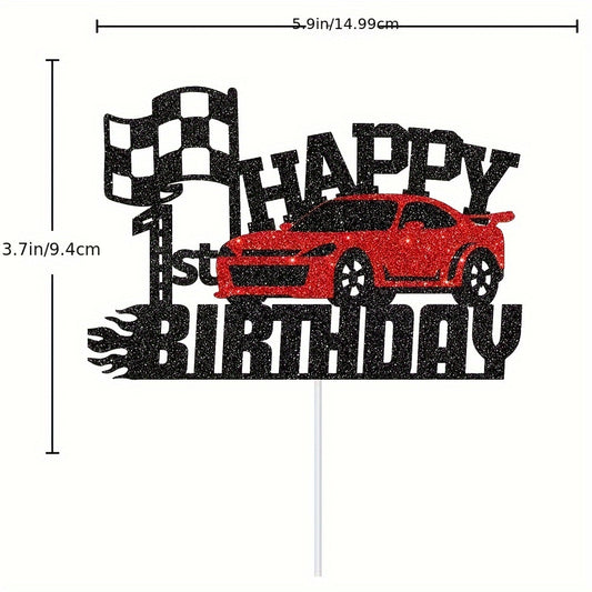Car Club Birthday Cake Insert, Party Cake Decoration