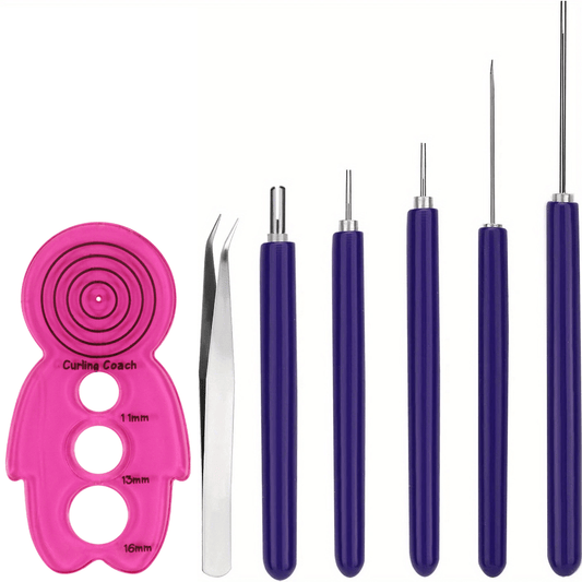 7pcs Quilling Slotted Tools, Curling Coach, Tweezers for Paper Flowers Crafts