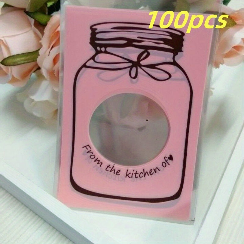 100pcs Bottle Candy Bag Self-sealing Biscuit Sample Bag