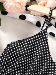 Girls Polka Dot Print Party Dress Kids Summer Clothes