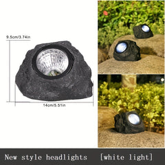 Solar Step Light Faux Stone Spotlights Waterproof Outdoor Decoration