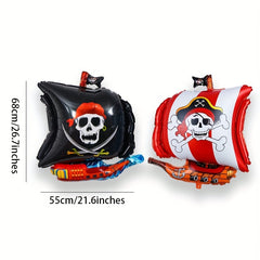 Pirate Balloons Holiday Decorations 3pcs Scene Decoration Balloons