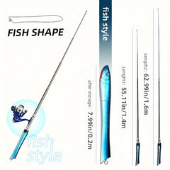 140cm Portable Pocket Fishing Rod Set