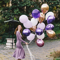 120 Dark Purple Latex Balloons for Party Decorations