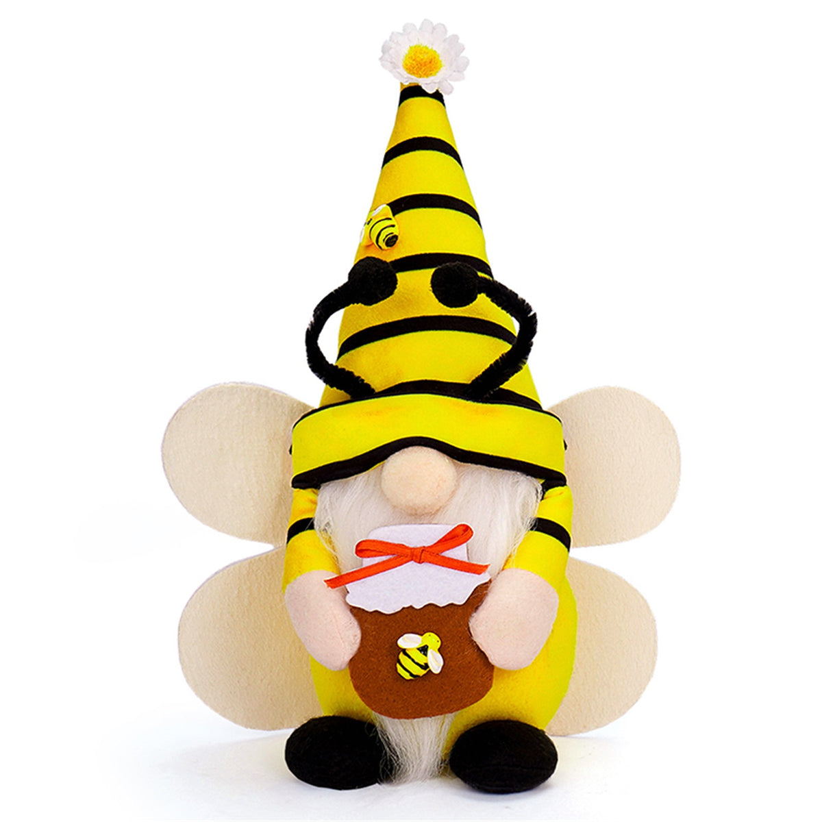 Sunflower Bee Gnome Plush Honeybee Doll Honey Pot Stuffed Animal