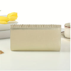 Retro Ruched Clutch Square Bag Classic Evening Bag