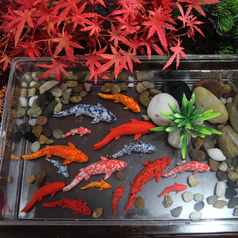Resin Koi Carp Fishbowl Model Statue for Aquarium Garden Decor