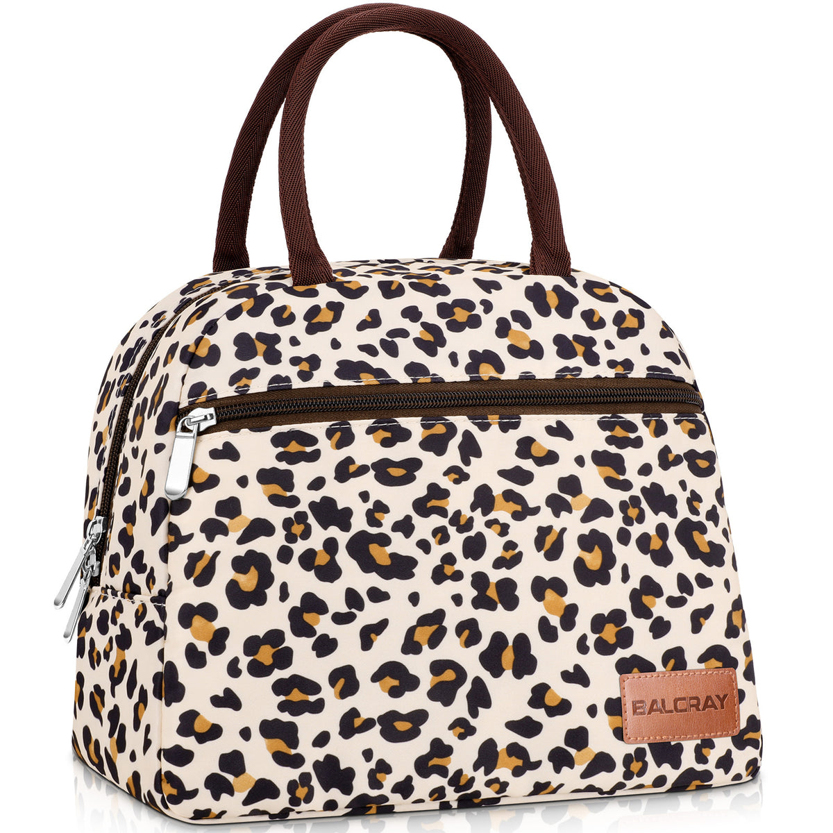 Leopard Print Insulated Lunch Bag Leakproof Reusable for Office School