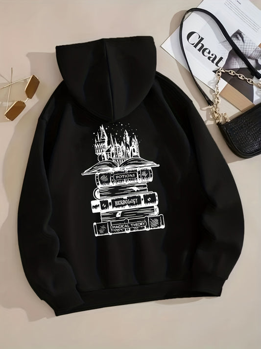 Print Zip Up Pocket Hoodie Casual Long Sleeve Hoodie